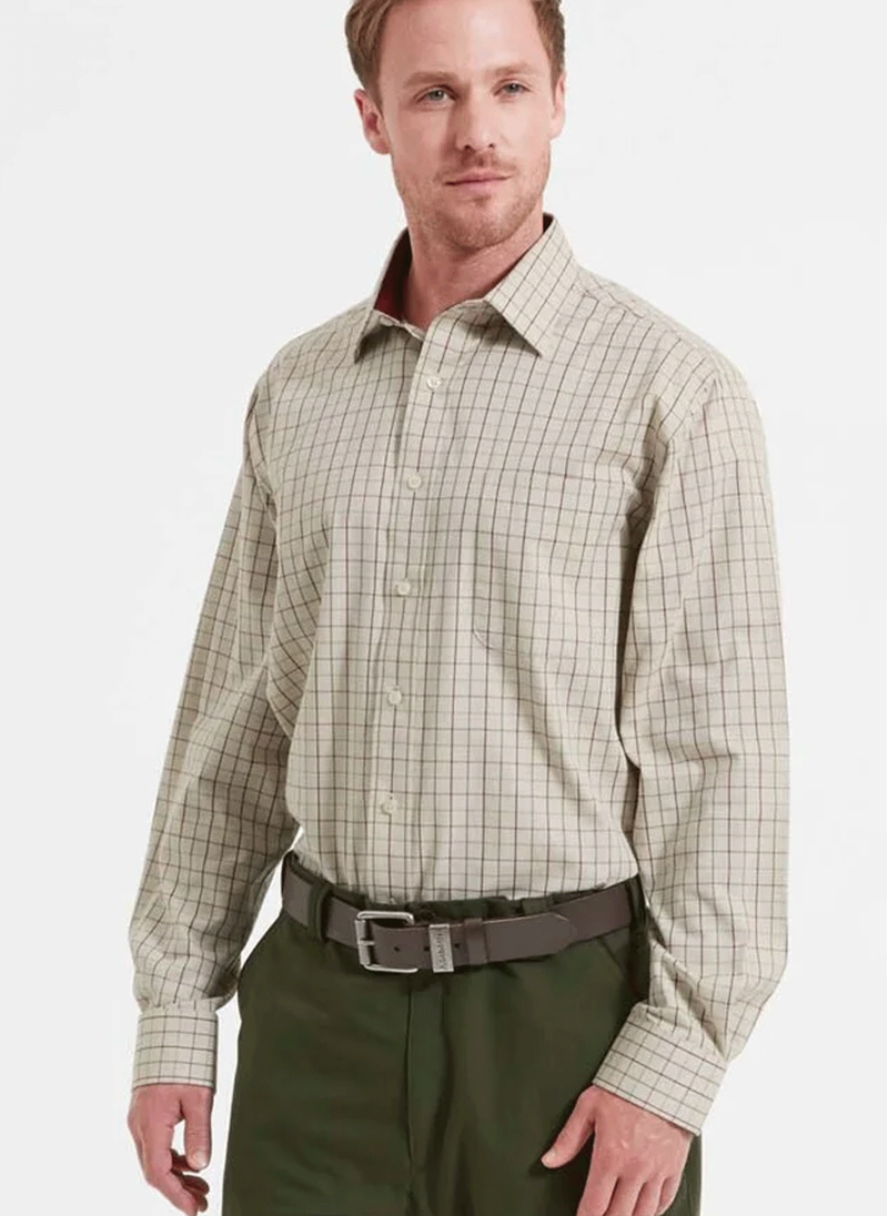 Schoffel Burnham Tattersall Classic Shirt Damson-5