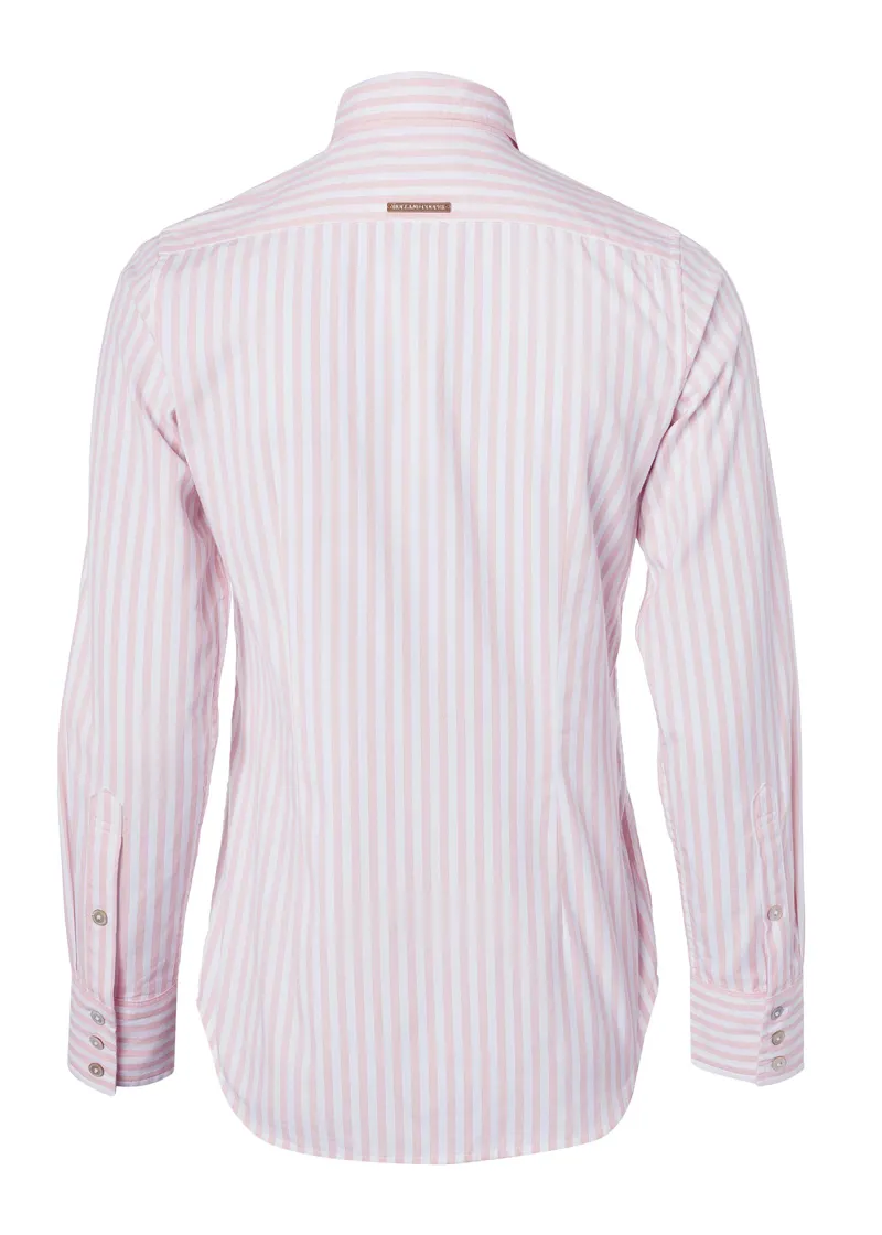 Holland Cooper Classic Button Down Shirt Pink Stripe-6