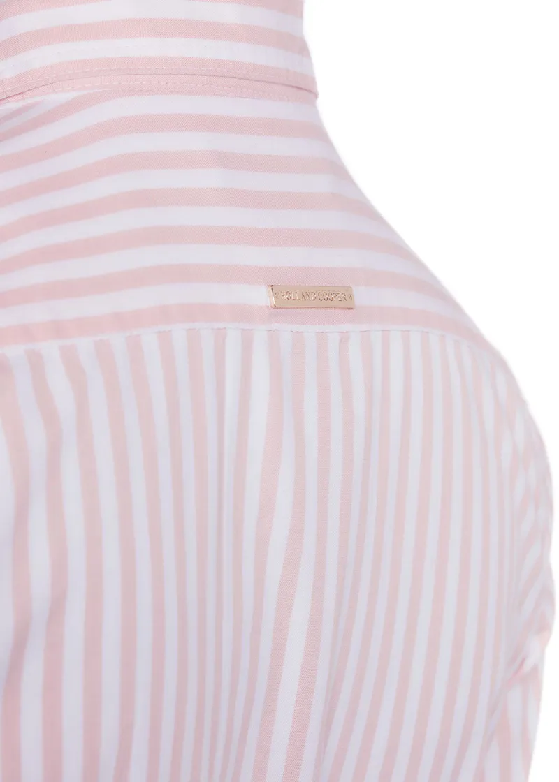 Holland Cooper Classic Button Down Shirt Pink Stripe-9