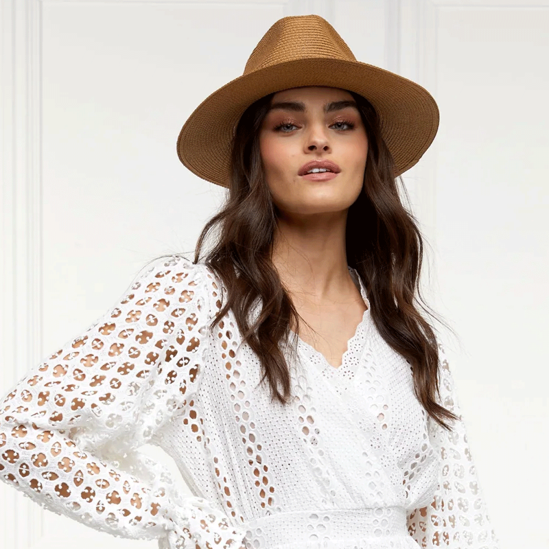 Holland Cooper Francesca Hat Camel Black-1