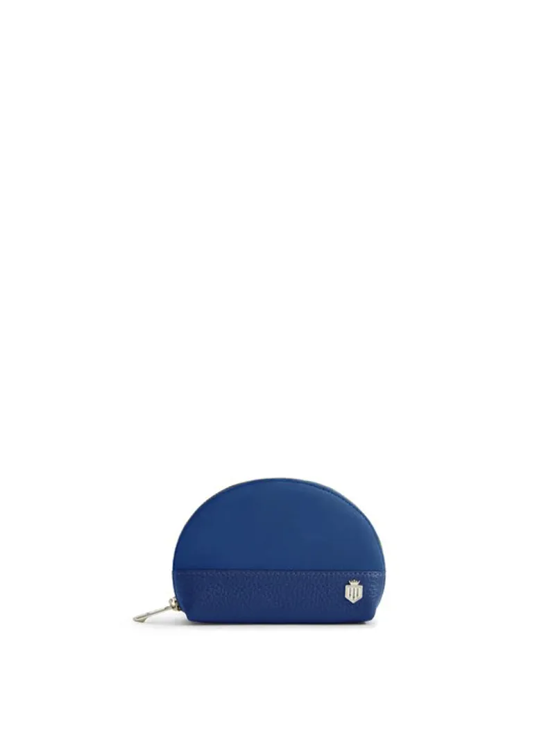 Fairfax and Favor Chiltern Coin Purse Porto Blue Suede-2