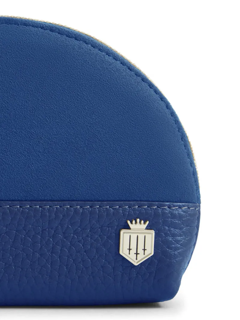 Fairfax and Favor Chiltern Coin Purse Porto Blue Suede-1