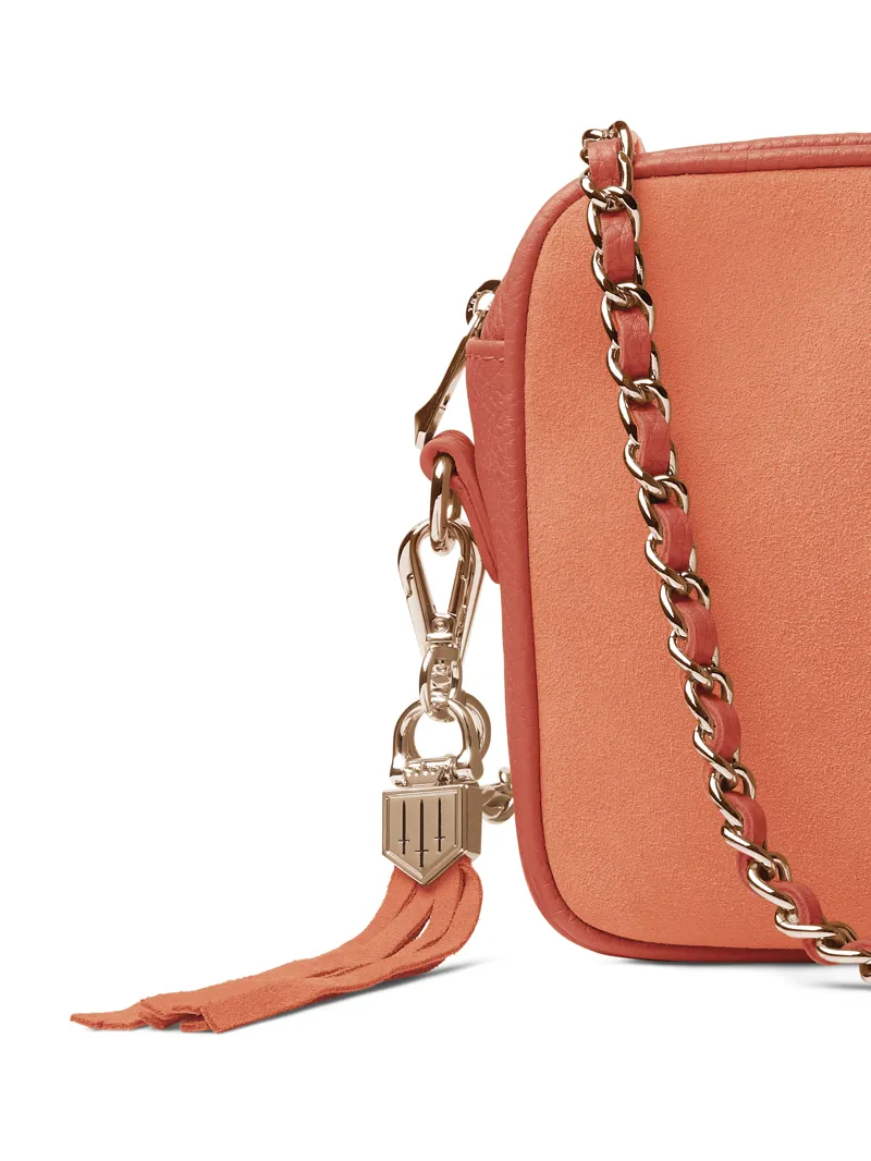 Fairfax and Favor Finsbury Cross Body Bag Melon Suede-1