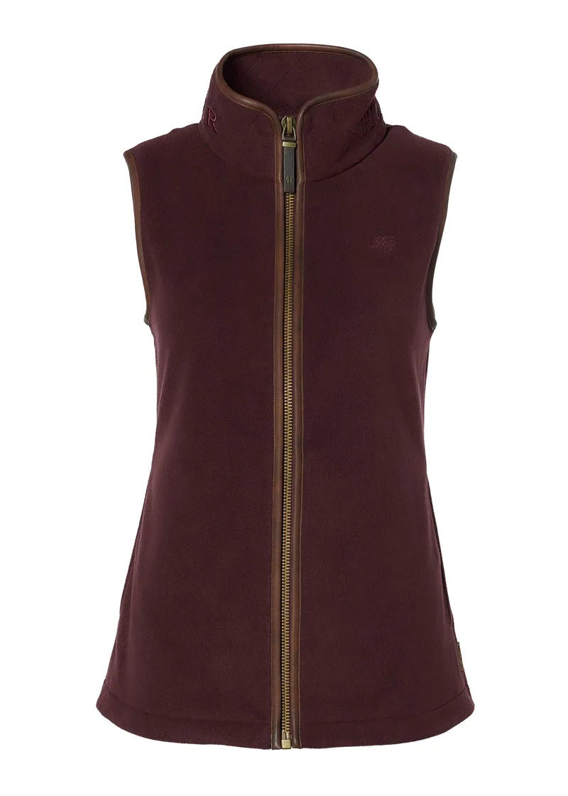 Holland Cooper Country Fleece Gilet Mulberry-5