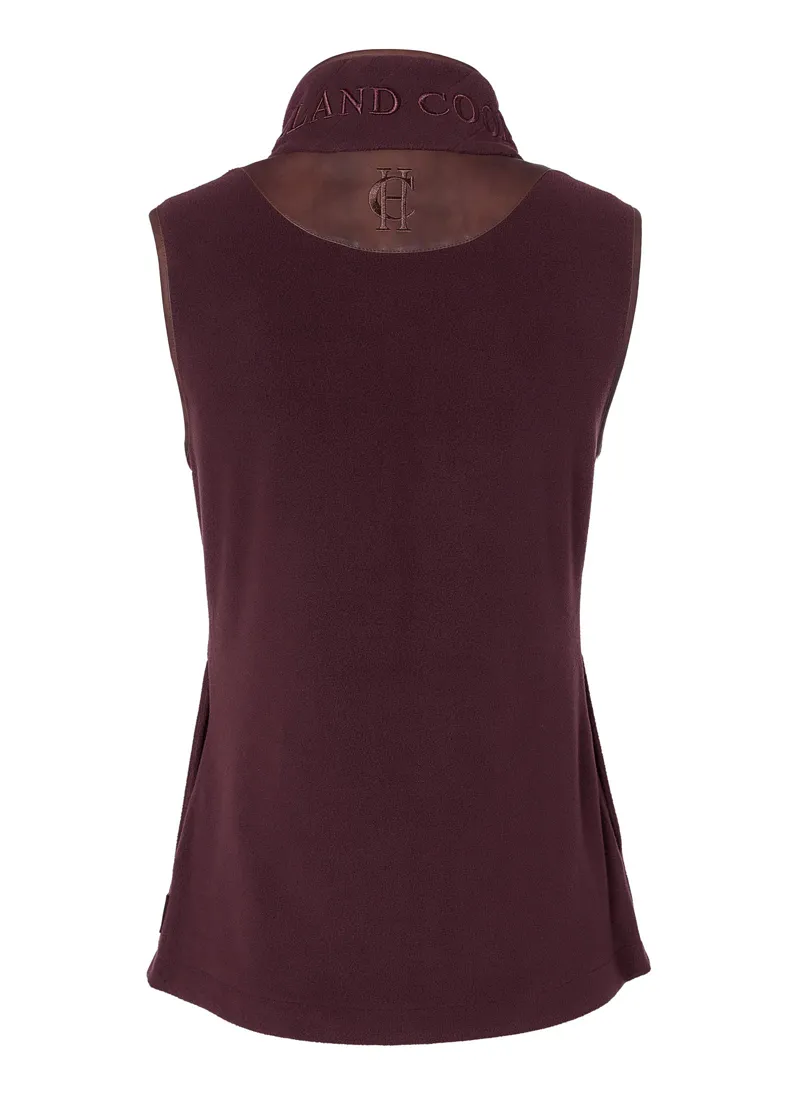 Holland Cooper Country Fleece Gilet Mulberry-6