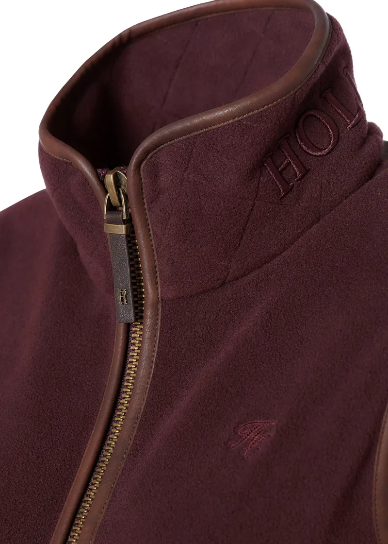 Holland Cooper Country Fleece Gilet Mulberry-8