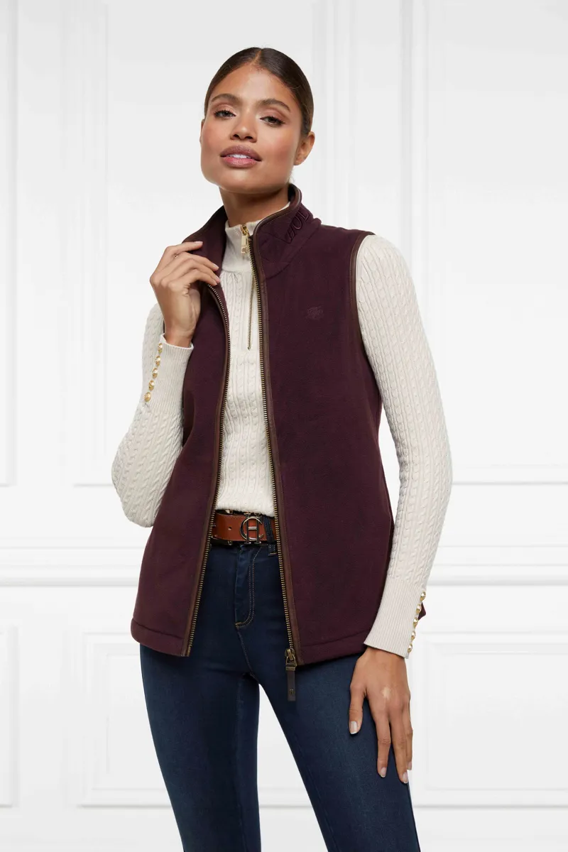 Holland Cooper Country Fleece Gilet Mulberry-2