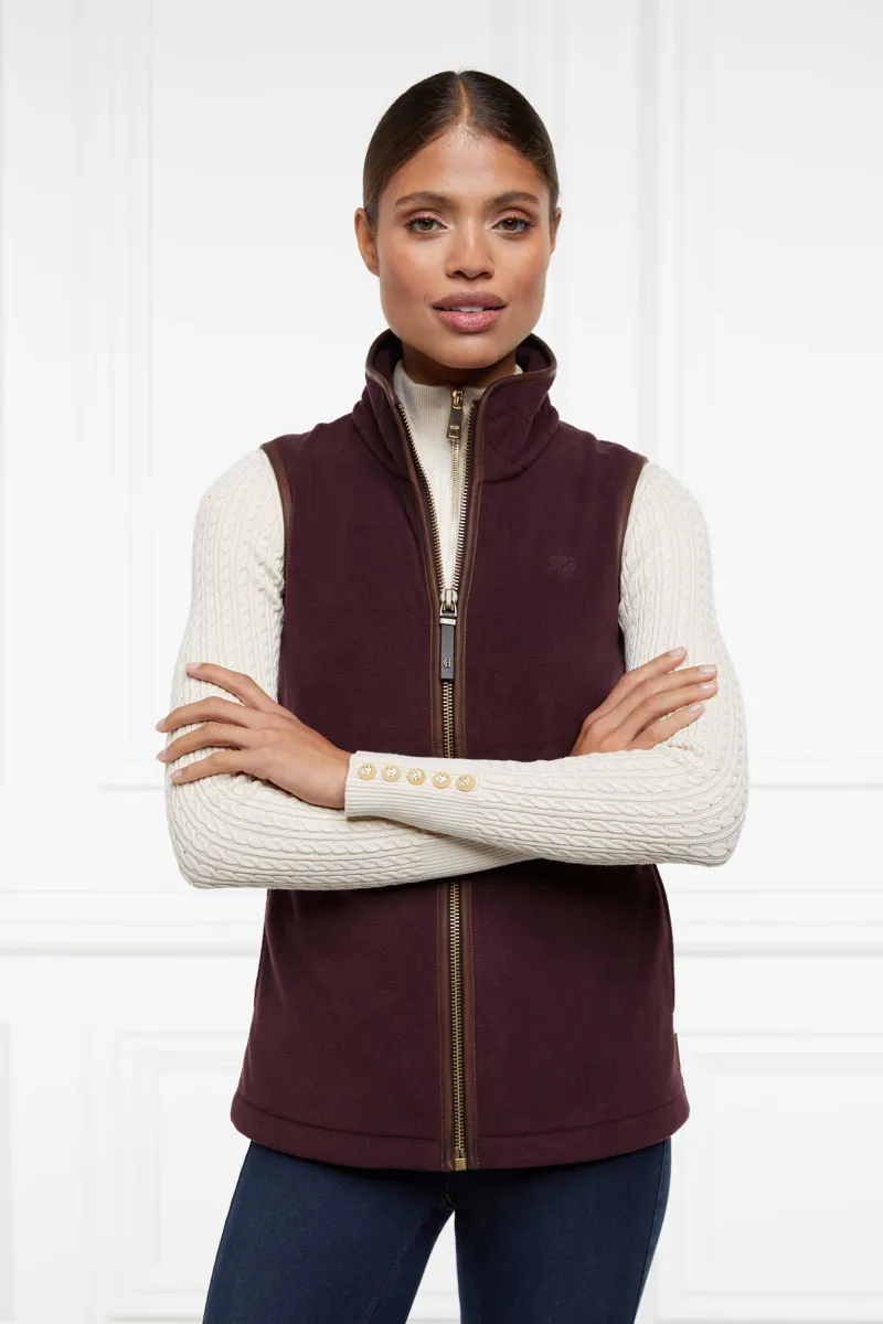 Holland Cooper Country Fleece Gilet Mulberry-1