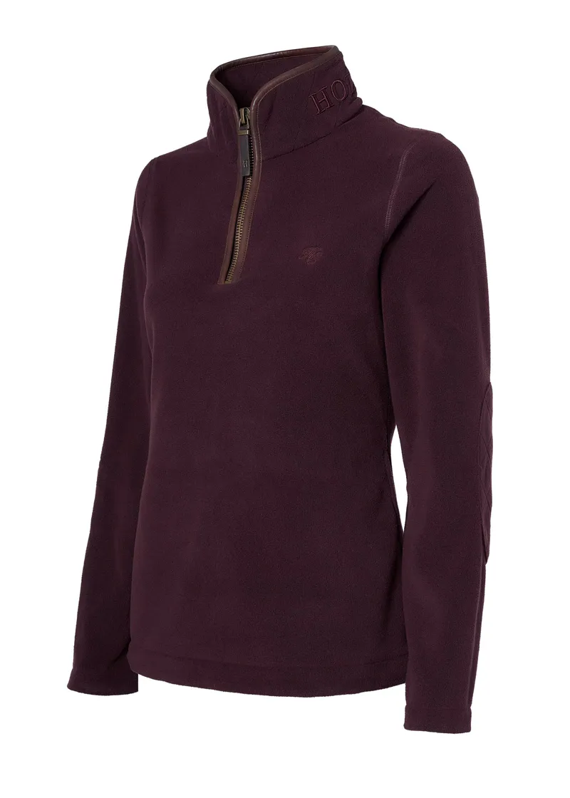 Holland Cooper Country Fleece Half Zip Jumper Mulberry-6