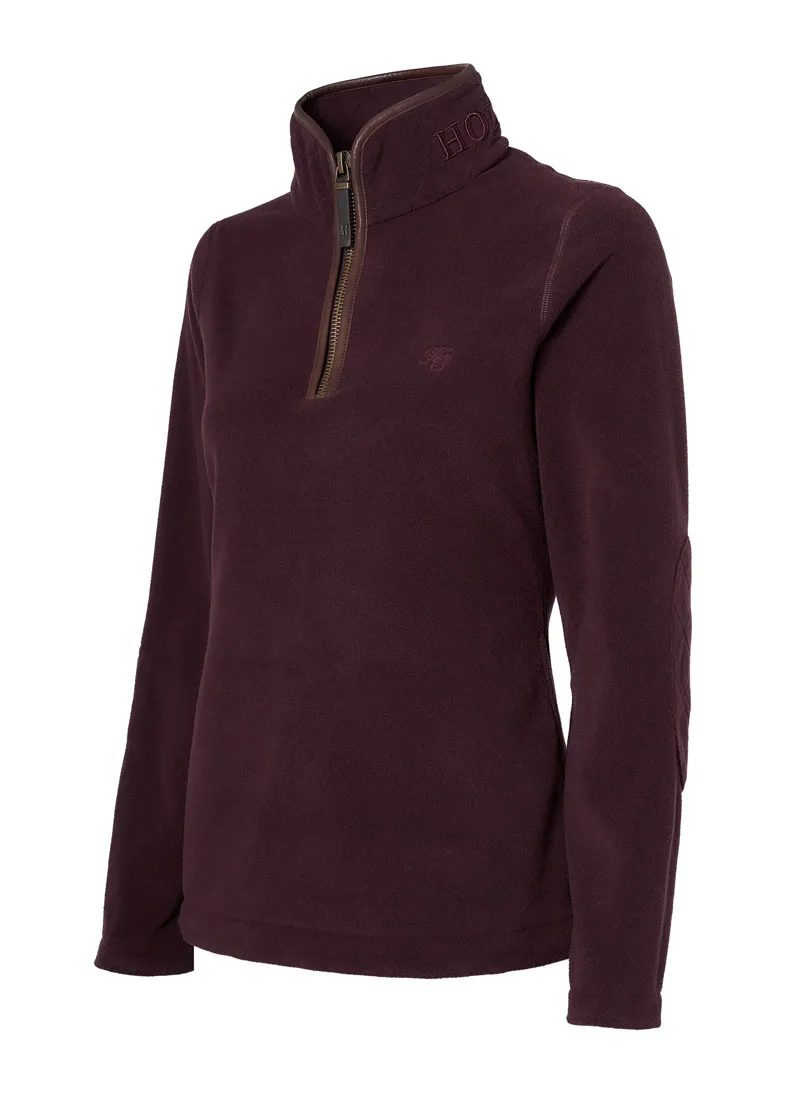 Holland Cooper Country Fleece Half Zip Jumper Mulberry-7