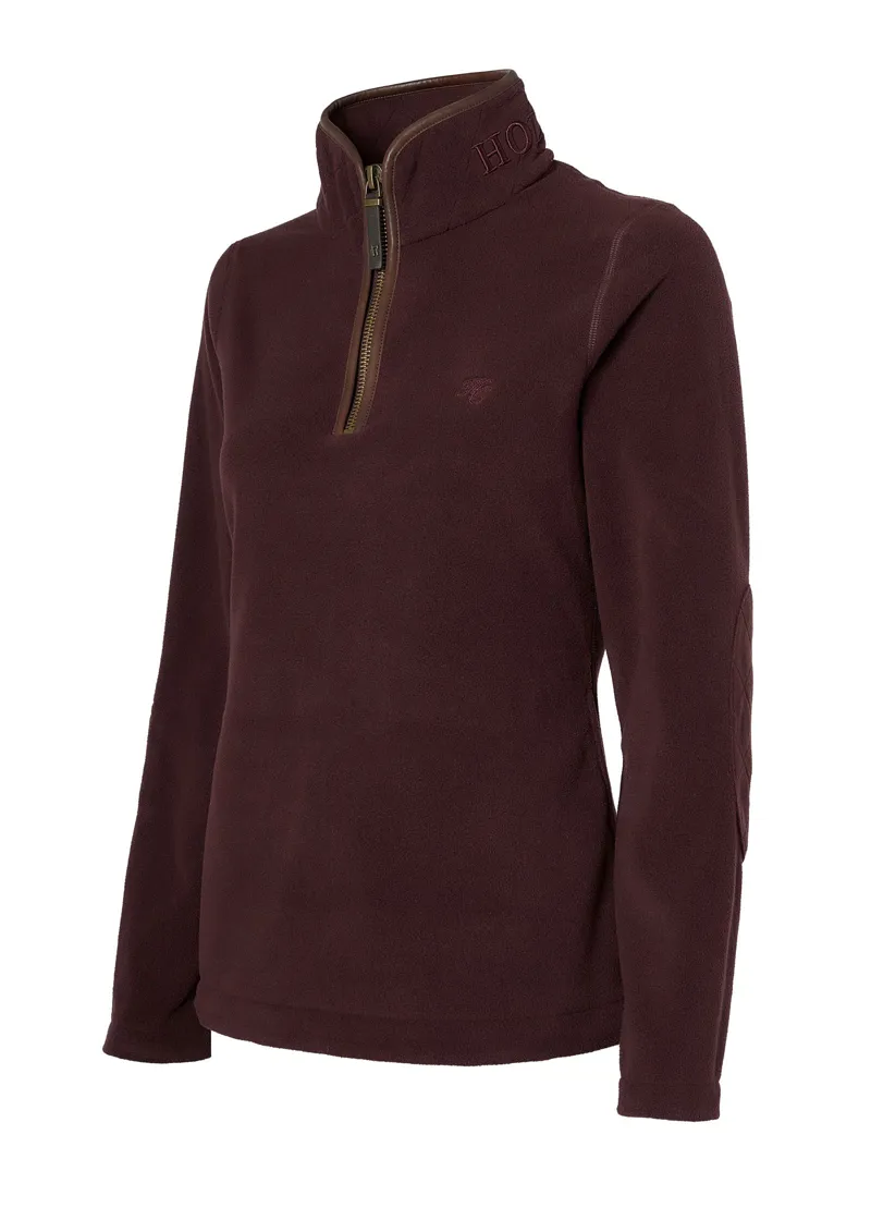 Holland Cooper Country Fleece Half Zip Jumper Mulberry-5