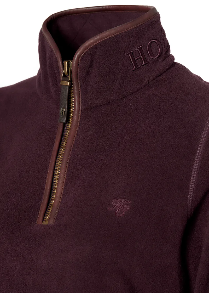 Holland Cooper Country Fleece Half Zip Jumper Mulberry-10