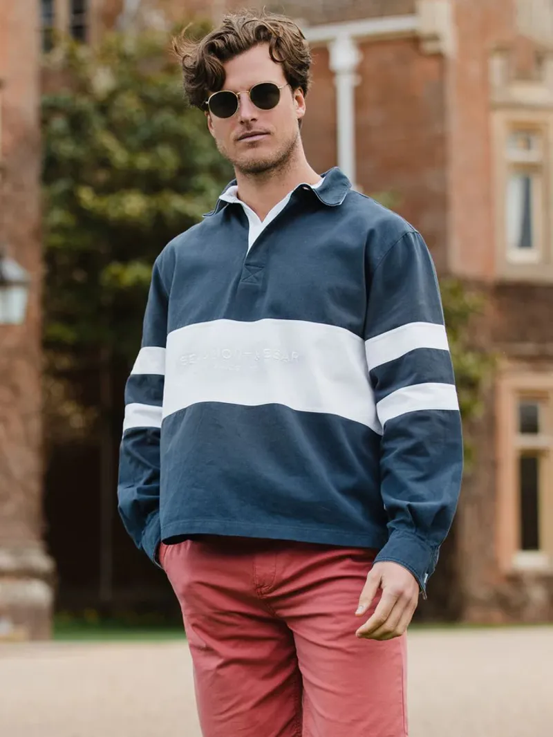 Beaumont and Bear Sandhills Unisex Deck Shirt Washed Navy-5