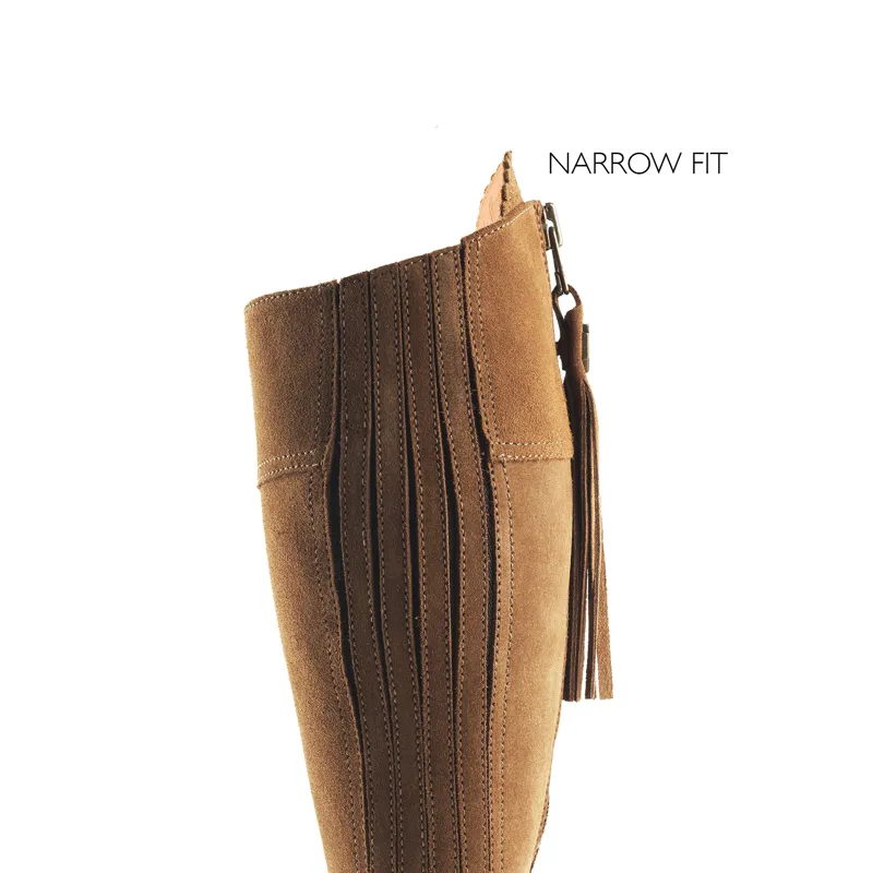 Fairfax and Favor Regina Heeled Boots Narrow Fit Tan Suede-3