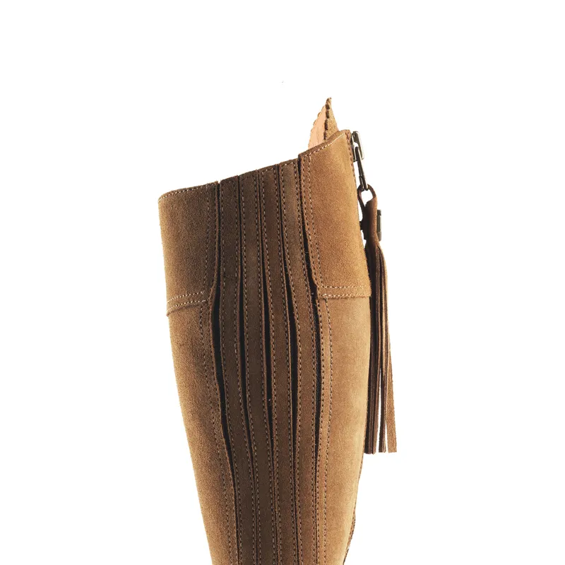 Fairfax and Favor Regina Heeled Boots Tan Suede-2