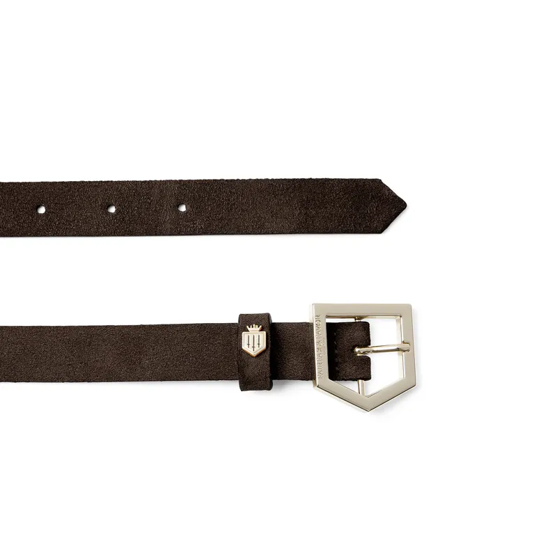 Fairfax and Favor Sennowe Belt Chocolate Suede-2