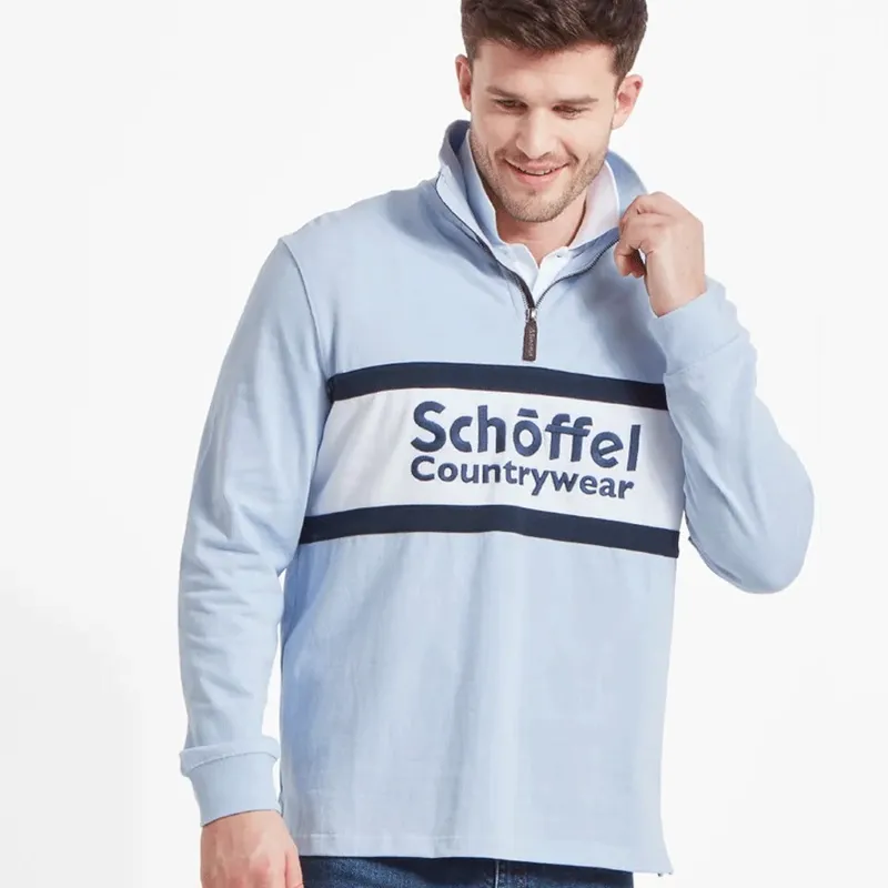 Schoffel Exeter Heritage Quarter Zip Pale Blue