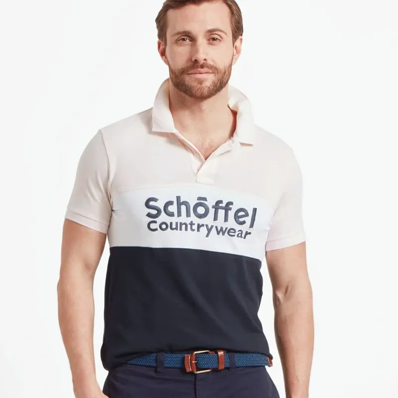 Schoffel Exeter Heritage Polo Shirt Pale Pink-1