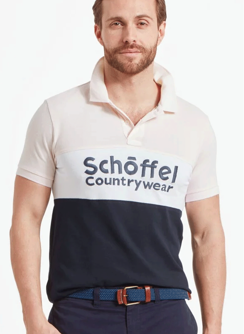 Schoffel Exeter Heritage Polo Shirt Pale Pink-2