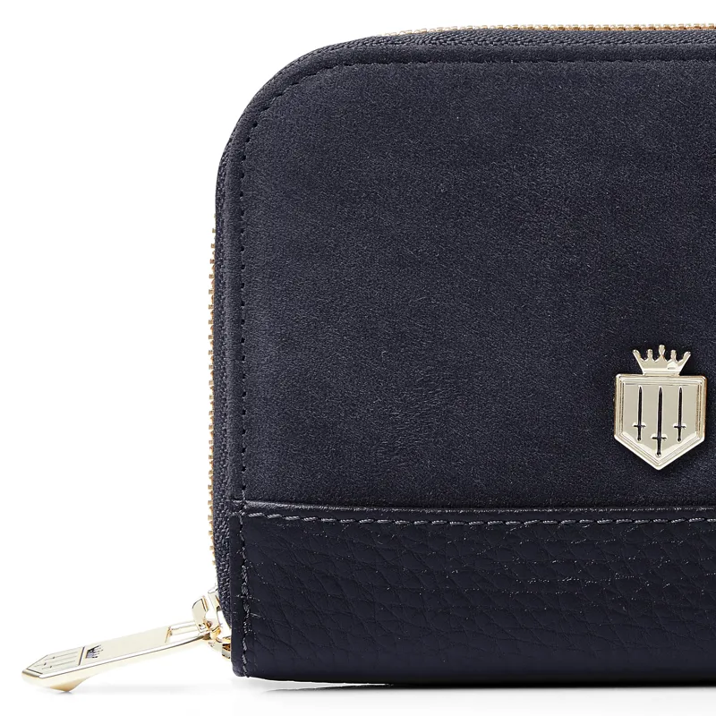 Fairfax and Favor Mini Salisbury Purse  Navy Suede-2