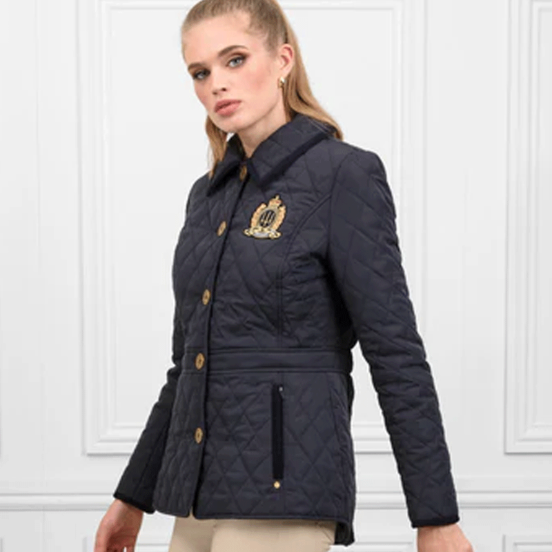 Fairfax and Favor Bella Quilted Jacket Navy-2