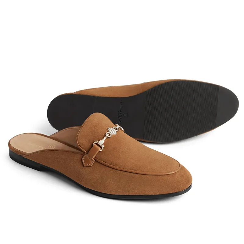 Fairfax and Favor Tuddenham Mule Tan Suede