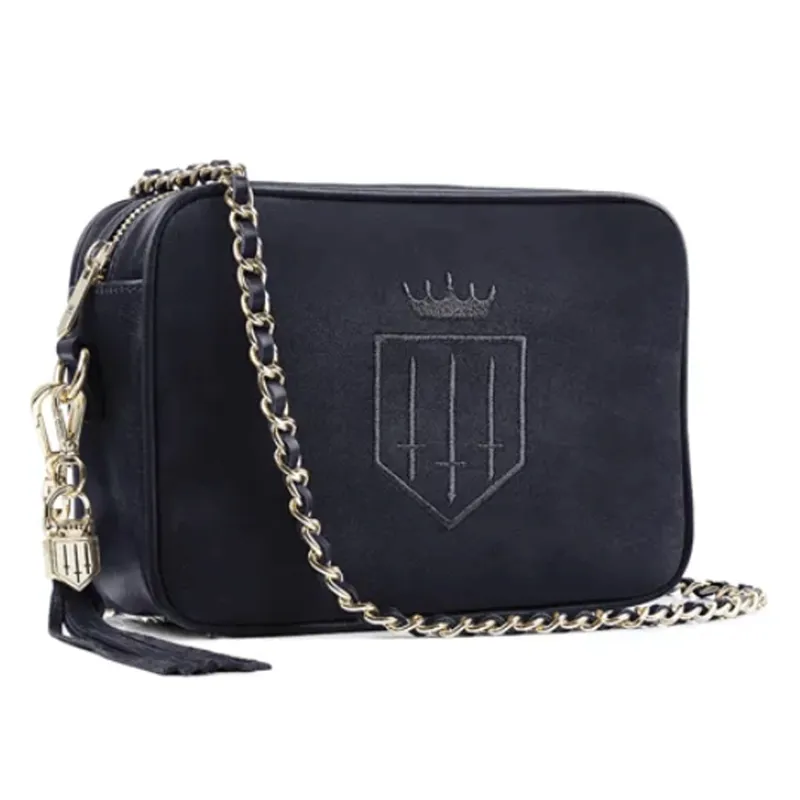 Fairfax and Favor Finsbury Cross Body Bag Navy Suede 