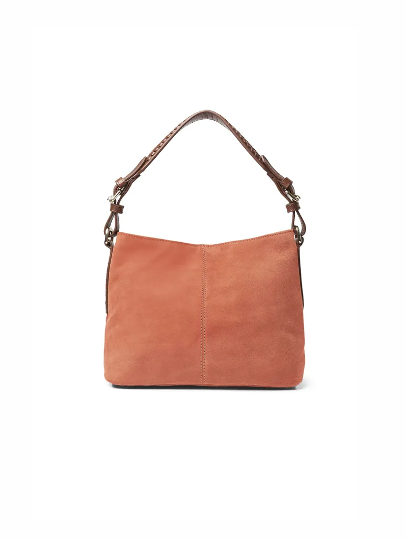 Fairfax and Favor Mini Tetbury Handbag Melon Suede-5