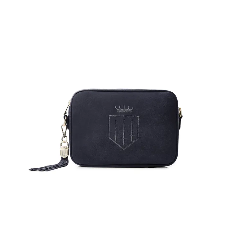 Fairfax and Favor Finsbury Cross Body Bag Navy Suede -6