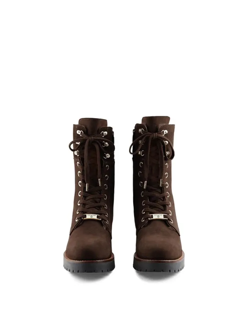 Fairfax and Favor Anglesey Boots Shearling Lined Chocolate Nubuck-5