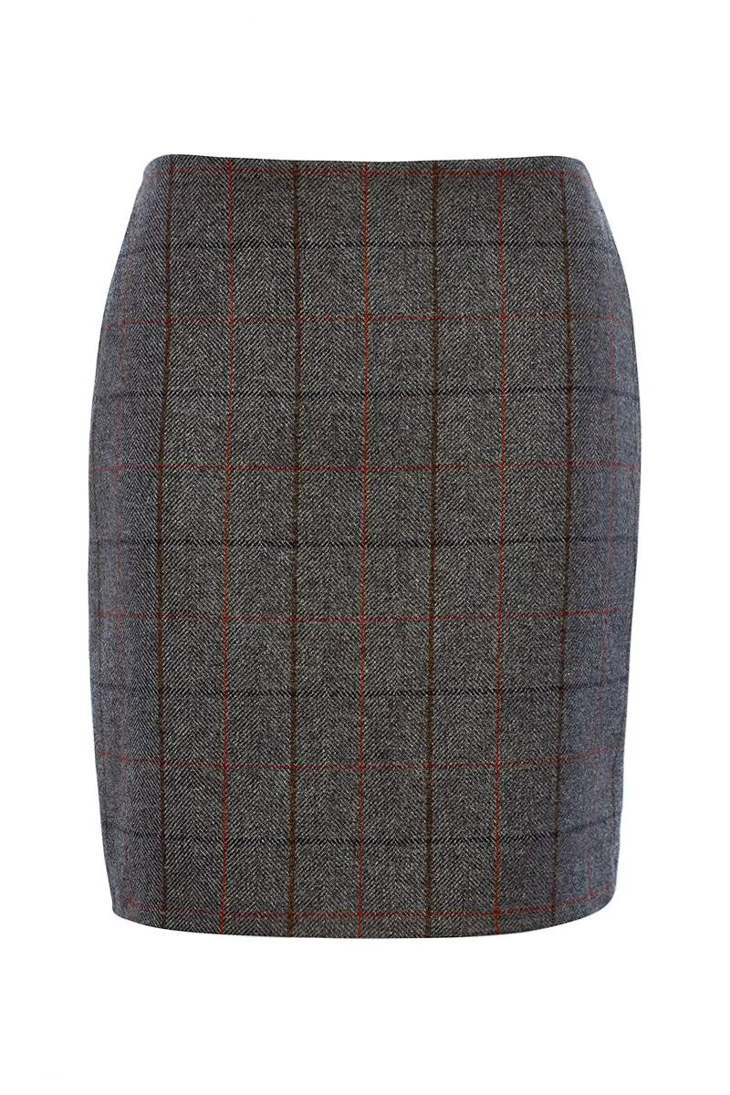 Holland Cooper Chelsea Mini Skirt Mid Blue Check-4