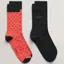 Gant Dot and Solid Socks 2pk Sunset Pink