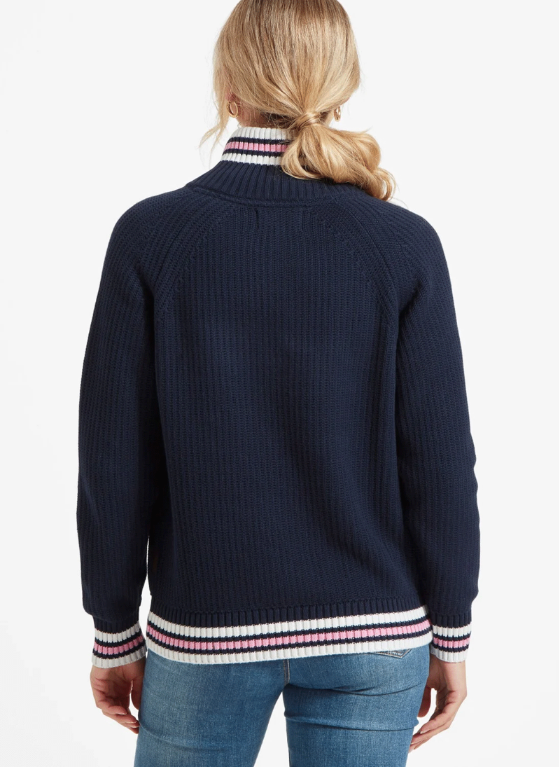 Schoffel Havelet Bay Quarter Zip Jumper Navy-3