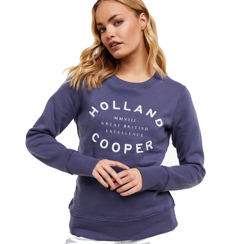 Holland Cooper Varsity Crew Jumper Yale Blue-1