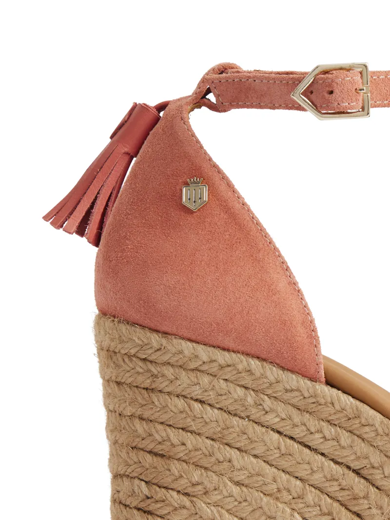 Fairfax and Favor Valencia Wedge Melon Suede-4