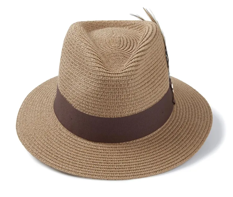 Hicks and Brown Aldeburgh Fedora Guinea Pheasant Natural Brown-1