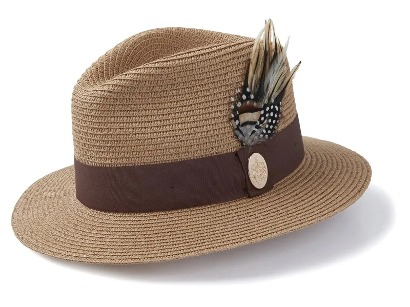 Hicks and Brown Aldeburgh Fedora Guinea Pheasant Natural Brown