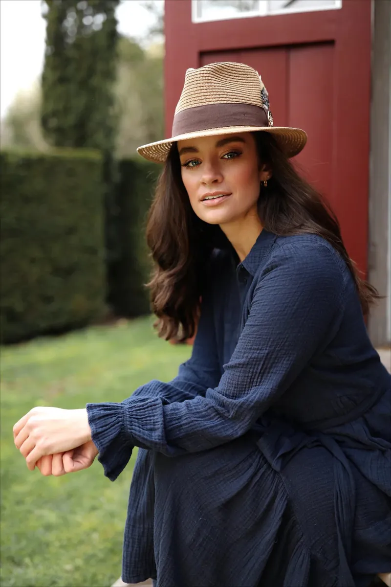 Hicks and Brown Aldeburgh Fedora Guinea Pheasant Natural Brown-3