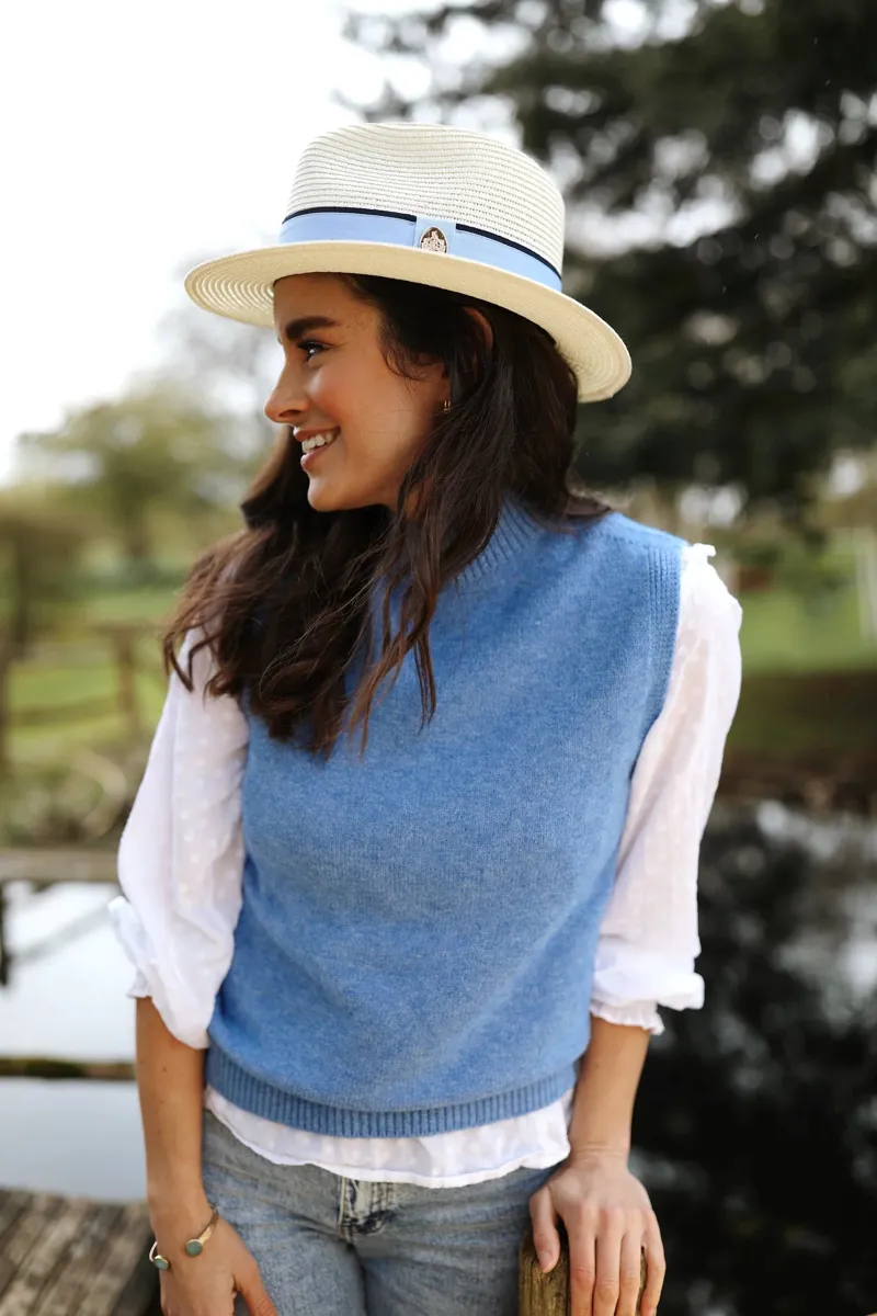 Hicks and Brown Orford Fedora Cornflower-2