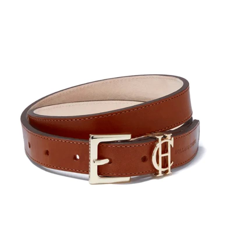 Holland Cooper Slim Logo Belt Tan-1