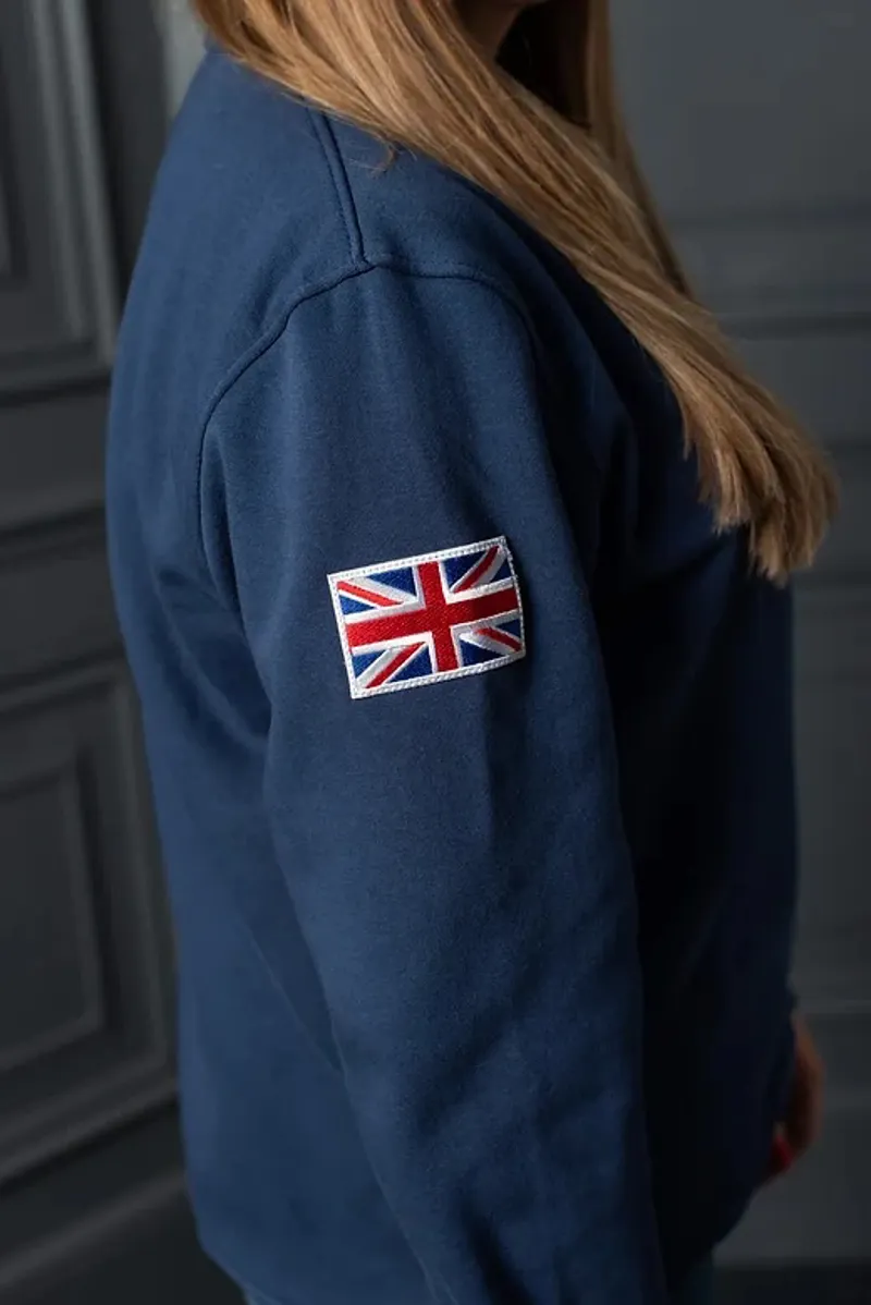 POSH Country Tidal Quarter Zip Jumper Ocean Blue-7