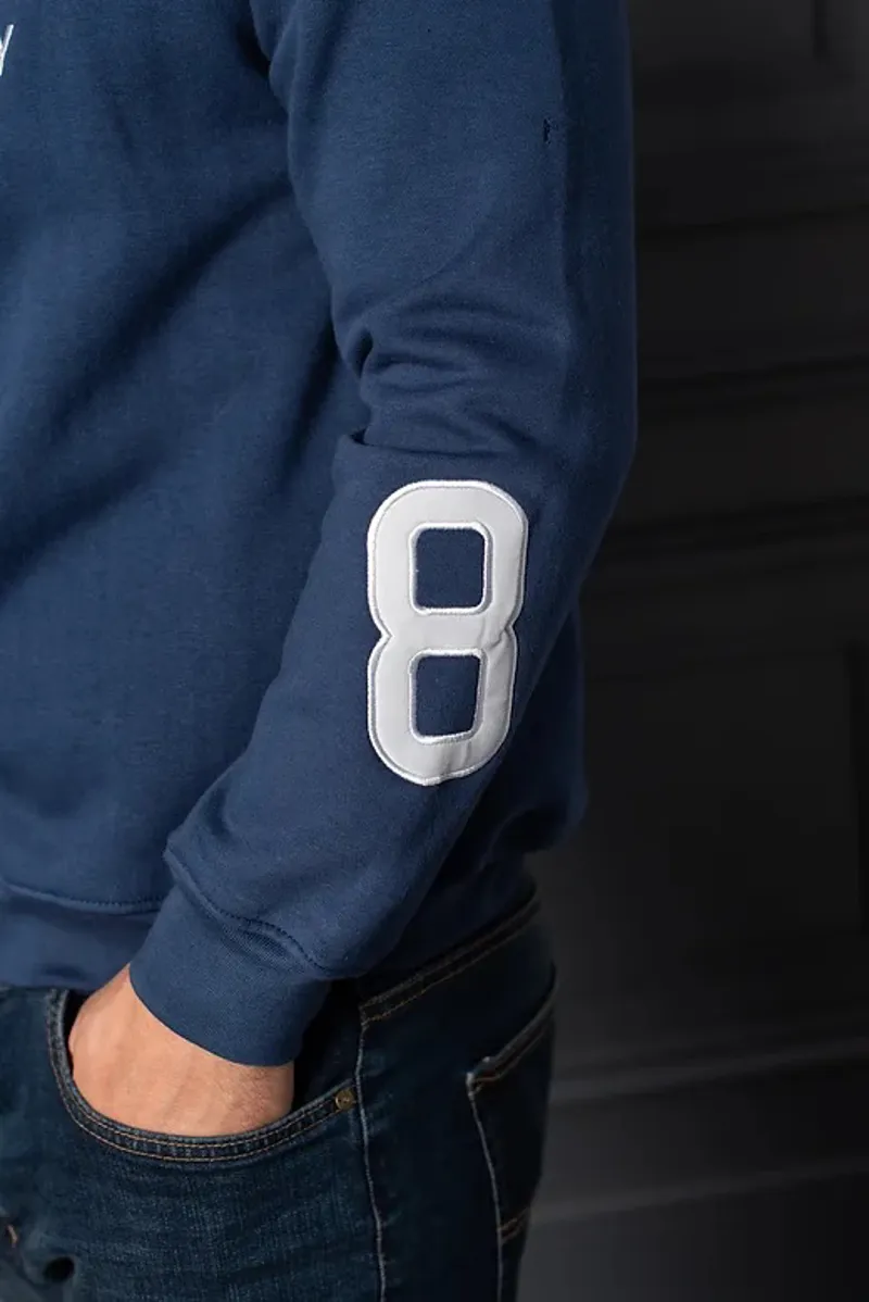 POSH Country Tidal Quarter Zip Jumper Ocean Blue-8