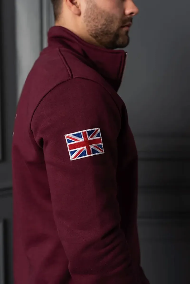 POSH Country Tidal Quarter Zip Jumper Ruby Port-9