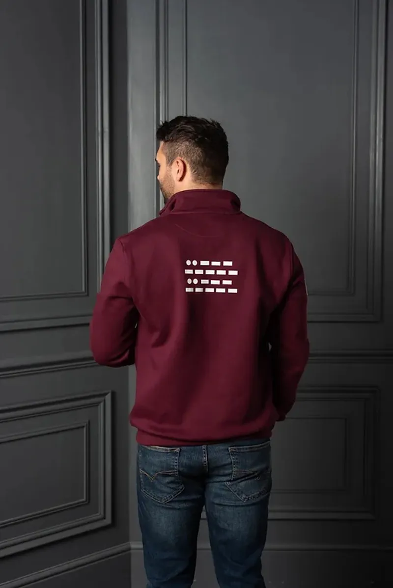 POSH Country Tidal Quarter Zip Jumper Ruby Port-5