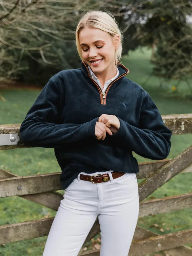 Beaumont and Bear Topsham Fleece Quarter Zip Navy-2