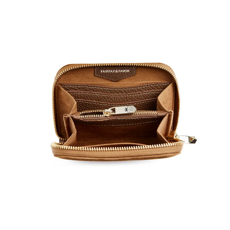 Fairfax and Favor Mini Salisbury Purse  Tan Suede-4