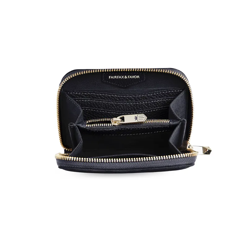 Fairfax and Favor Mini Salisbury Purse  Navy Suede-4