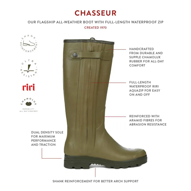 Le Chameau Ladies Chasseur Neoprene Lined Boots Vert Vierzon-4