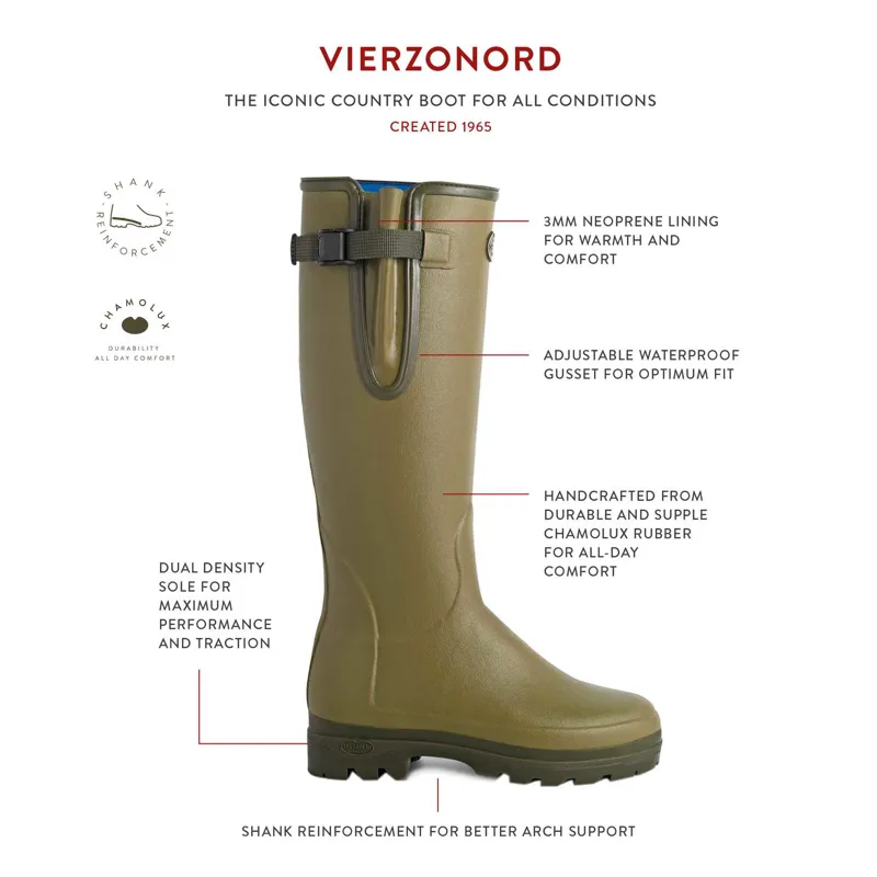 Le Chameau Vierzonord Neoprene Lined Boots Vert Verizon-4