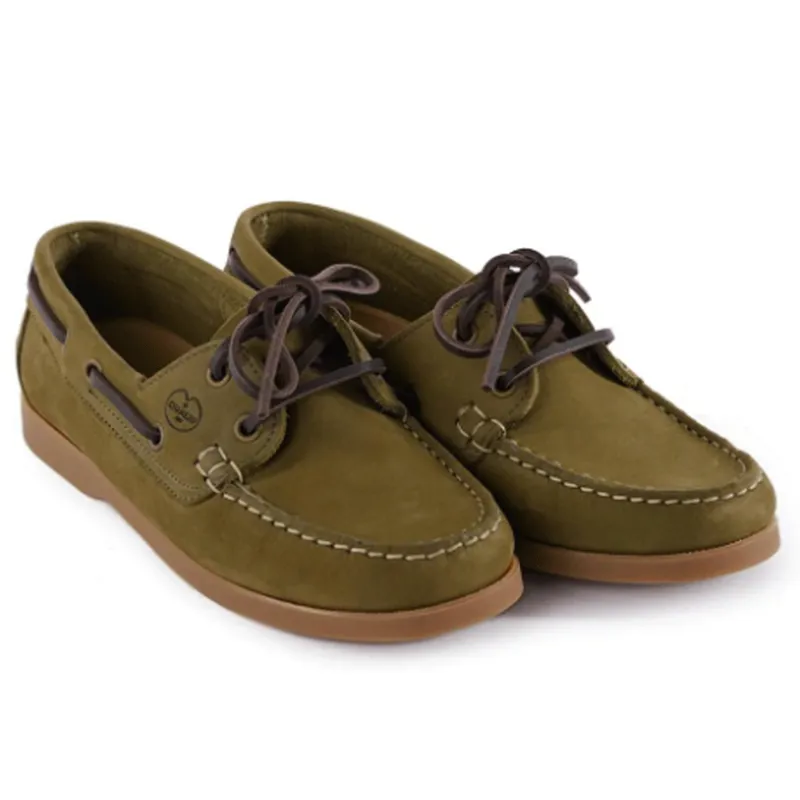 Le Chameau Galion Nubuck Femme Deck Shoes Vert Vierzon